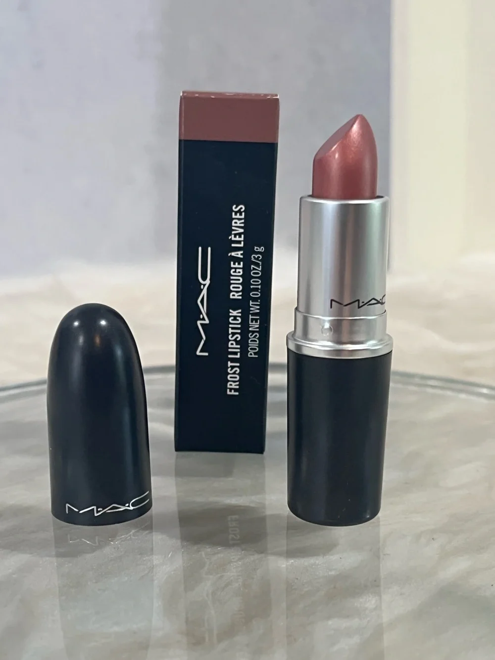 NEW MAC Cosmetics Semi Lustrous Frost Lipstick Plum Dandy 313 Bronzed Plum